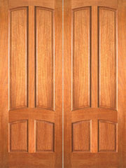 WDMA 48x96 Door (4ft by 8ft) Interior Swing Mahogany P-642 4 Panel Double Door 1
