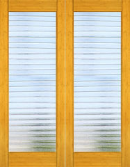 WDMA 48x96 Door (4ft by 8ft) Interior Swing Bamboo BM-34 Contemporary Deco Bars Glass Double Door 1