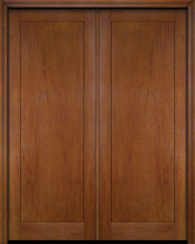 WDMA 52x96 Door (4ft4in by 8ft) Exterior Barn Mahogany Modern Full Flat Panel Shaker or Interior Double Door 4