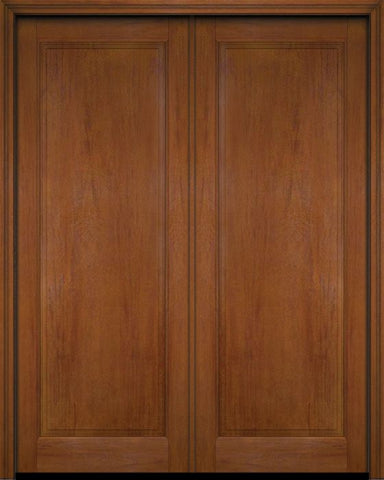 WDMA 52x96 Door (4ft4in by 8ft) Interior Swing Mahogany Full Raised Panel Solid Exterior or Double Door 4