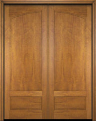 WDMA 52x96 Door (4ft4in by 8ft) Exterior Barn Mahogany Arch 3/4 Raised Panel Solid or Interior Double Door 1