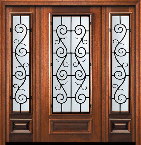 WDMA 60x80 Door (5ft by 6ft8in) Exterior Mahogany 80in 3/4 Lite St. Charles Door /2side 1