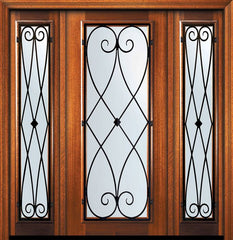 WDMA 60x80 Door (5ft by 6ft8in) Exterior Mahogany 80in Full Lite Charleston Door /2side 1