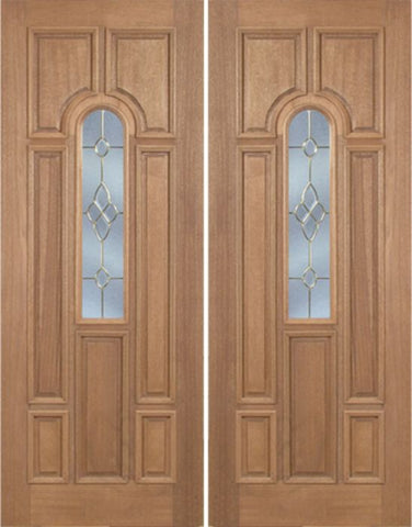 WDMA 60x96 Door (5ft by 8ft) Exterior Mahogany Revis Double Door w/ C Glass - 8ft Tall 1