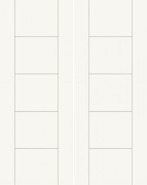 WDMA 64x80 Door (5ft4in by 6ft8in) Interior Barn Hardboard 80in Market Solid Core HD Fiber Double Door|1-3/4in Thick 1