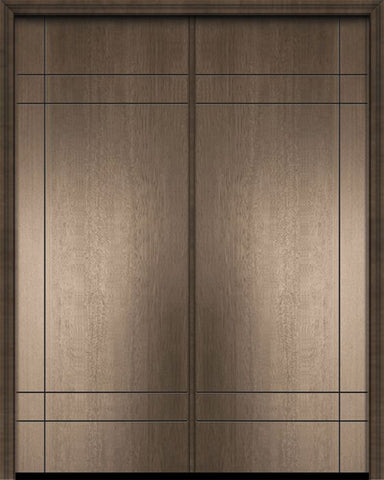 WDMA 64x96 Door (5ft4in by 8ft) Exterior Mahogany 96in Double Inglewood Contemporary Door 1