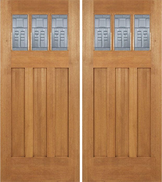 WDMA 72x84 Door (6ft by 7ft) Exterior Mahogany Barnsdale Double Door w/ C Glass 1