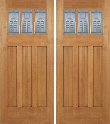 WDMA 72x84 Door (6ft by 7ft) Exterior Mahogany Barnsdale Double Door w/ C Glass 1
