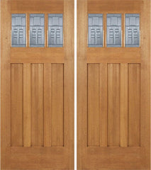 WDMA 72x84 Door (6ft by 7ft) Exterior Mahogany Barnsdale Double Door w/ C Glass 1