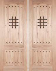 WDMA 72x96 Door (6ft by 8ft) Exterior Walnut Rustica II Double Door 1