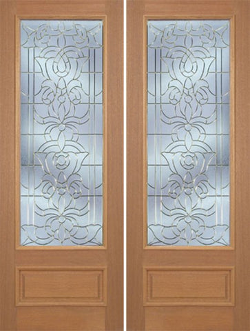 WDMA 72x96 Door (6ft by 8ft) Exterior Mahogany Edwards Double Door w/ U Glass - 8ft Tall 1