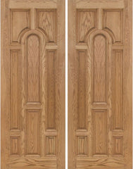 WDMA 72x96 Door (6ft by 8ft) Exterior Oak Carrick Double Door - 8ft Tall 1