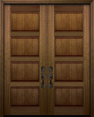 WDMA 72x96 Door (6ft by 8ft) Exterior Mahogany 96in Double 4 Panel DoorCraft Door 1