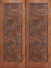WDMA 84x96 Door (7ft by 8ft) Exterior Mahogany Nepali Style Hand Carved Double Door 1