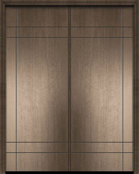 WDMA 84x96 Door (7ft by 8ft) Exterior Mahogany 42in x 96in Double Inglewood Contemporary Door 1
