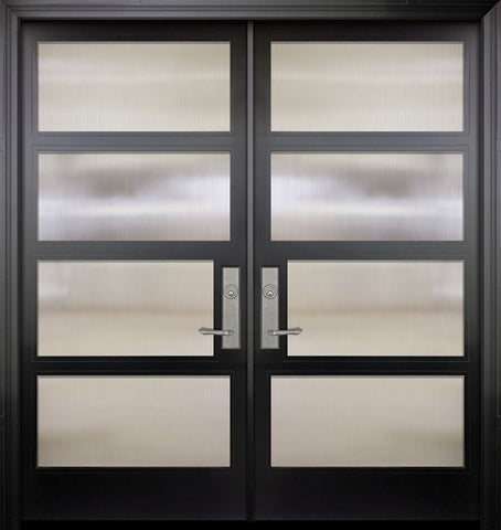 WDMA 84x96 Door (7ft by 8ft) Exterior Swing Smooth 36in x 80in Double 1 Block NP-Series Narrow Profile Door 1