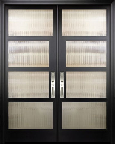 WDMA 84x96 Door (7ft by 8ft) Exterior Swing Smooth 42in x 96in Double 2 Block NP-Series Narrow Profile Door 1