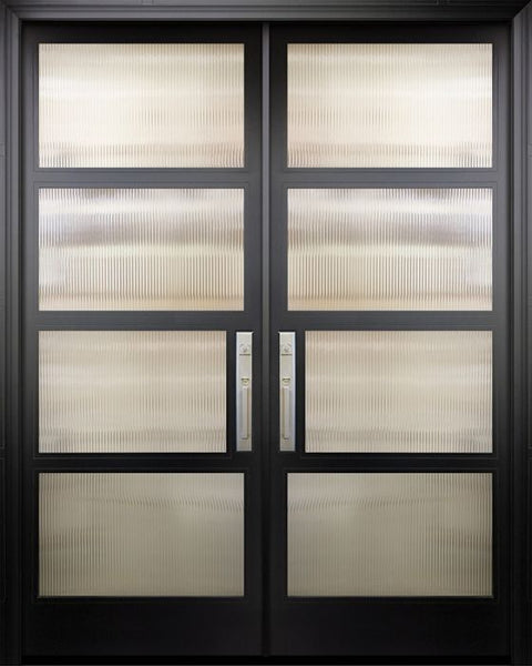 WDMA 84x96 Door (7ft by 8ft) Exterior Swing Smooth 42in x 96in Double 1 Block NP-Series Narrow Profile Door 1