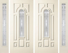 WDMA 88x80 Door (7ft4in by 6ft8in) Exterior Smooth MaplePark Center Arch Lite 7 Panel Star Double Door 2 Sides 1