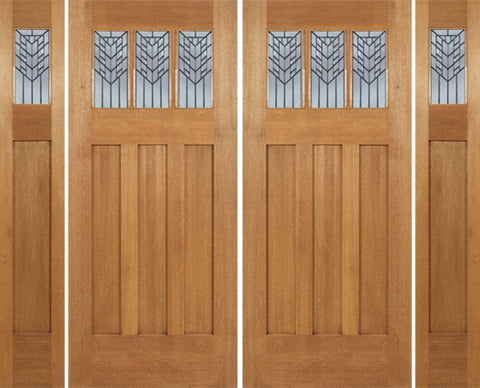 WDMA 96x84 Door (8ft by 7ft) Exterior Mahogany Barnsdale Double Door/2side w/ E Glass 1