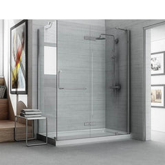 WDMA black corner shower cabin Shower door room cabin 
