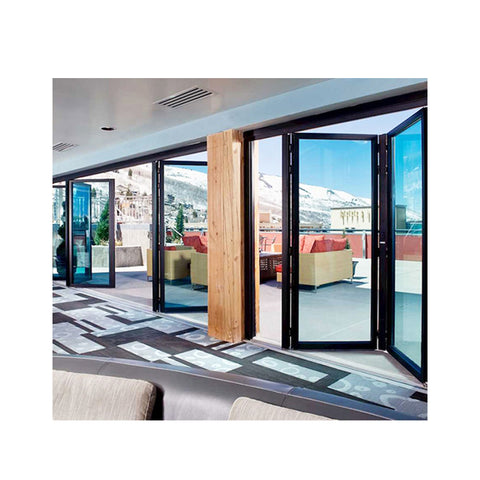 China WDMA aluminium accordion bifold door Aluminum Folding Doors 