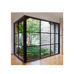 WDMA corner butt joint glass window Aluminum Fixed Window 
