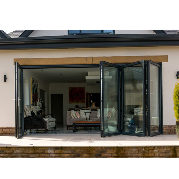 WDMA Grey External Aluminium Bi Fold Sliding Aluminium Bifold Doors