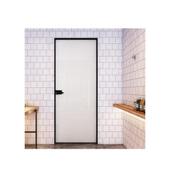 China WDMA Nigeria Flush Swing Bedroom French Window And Door Design With Aluminium Frosted Tempered Glass Exterior For Sale