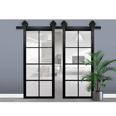 China WDMA Powder Coated Aluminum Sandblast Glass Sliding Door System For Bathroom